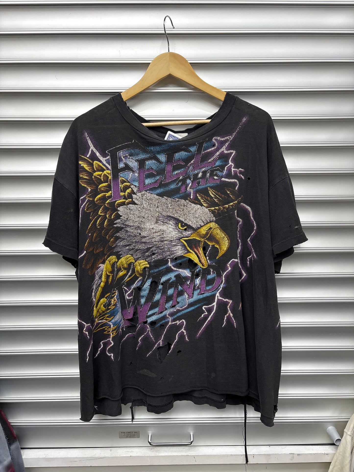 Vintage Faded Feel The Wind Tee - XL