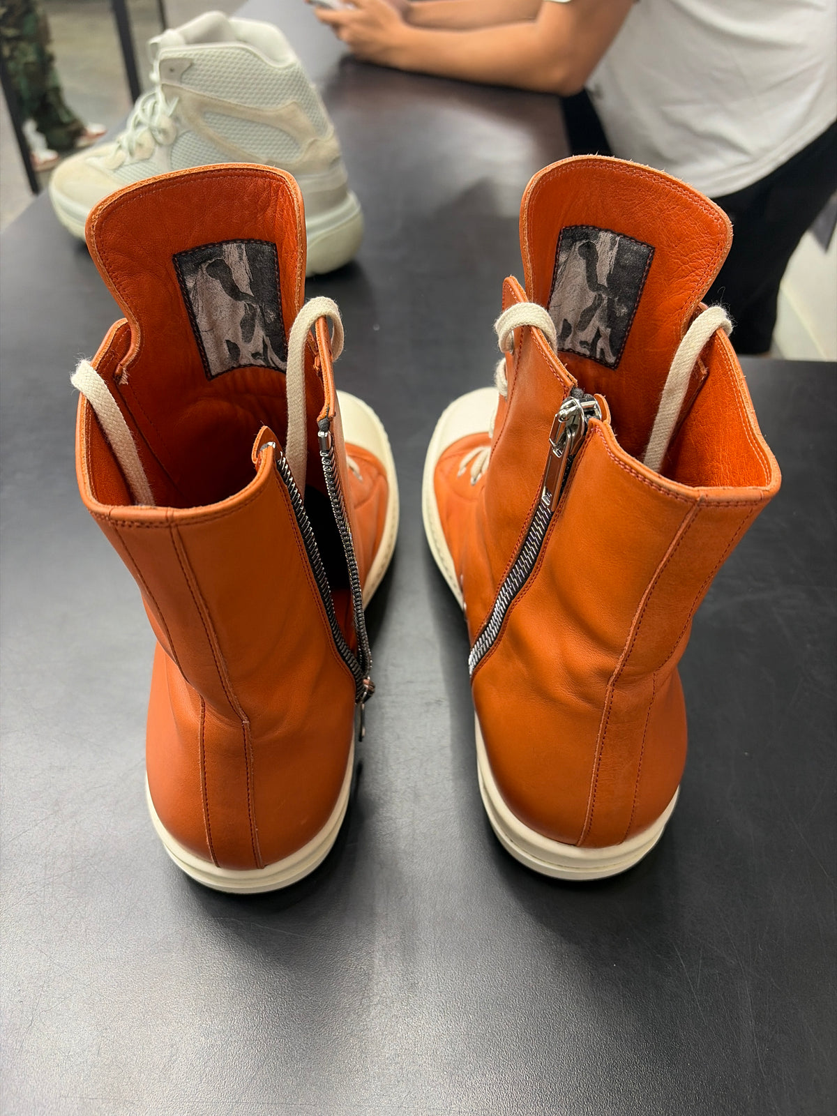 Rick Owen High Orange Leather (U) - 46(13) (NB)**