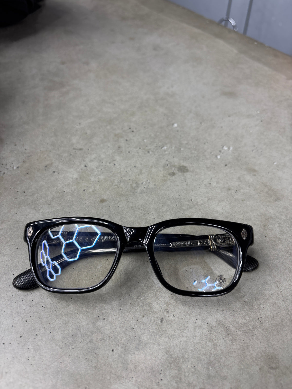 Chrome Hearts Dooable Black Frames **