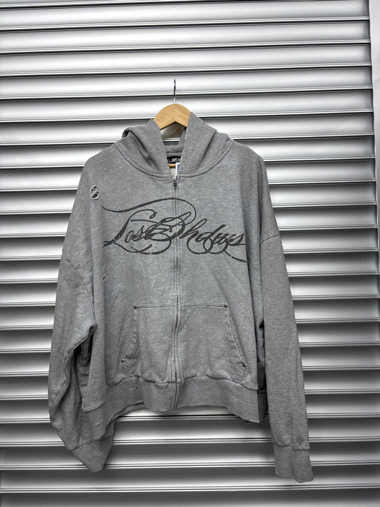 Lost Shadow Grey Zip Up Hoodie - XL