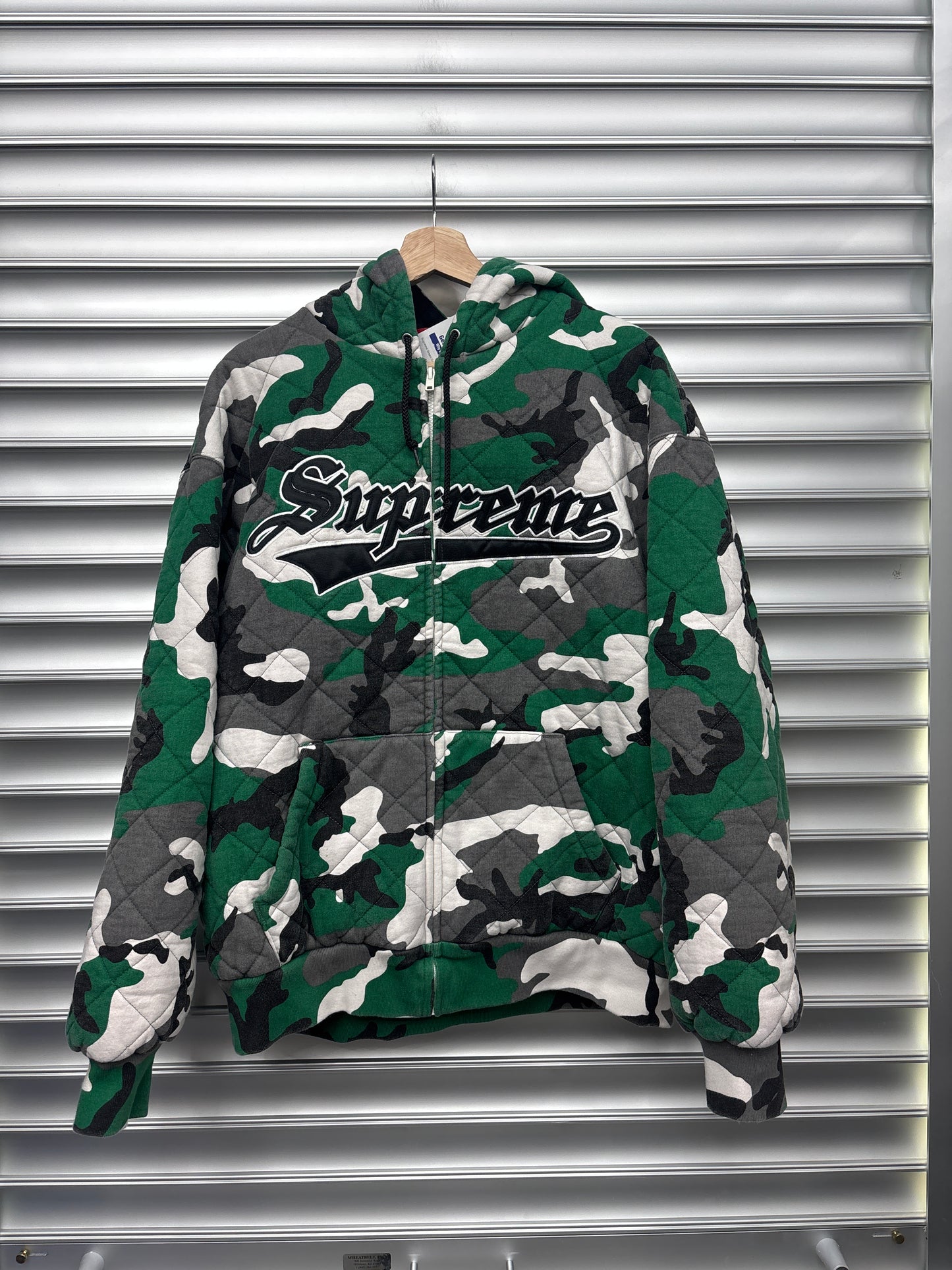 Supreme Green Camo Zip Up - Large