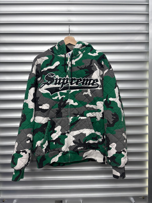 Supreme Green Camo Zip Up - Large