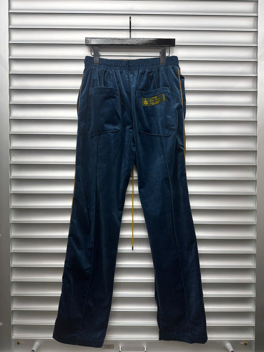 Rhude Blue Velour Trackpant - L