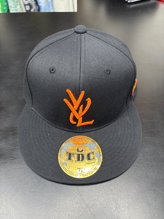 YVL Black Orange Fitted - 7 1/8