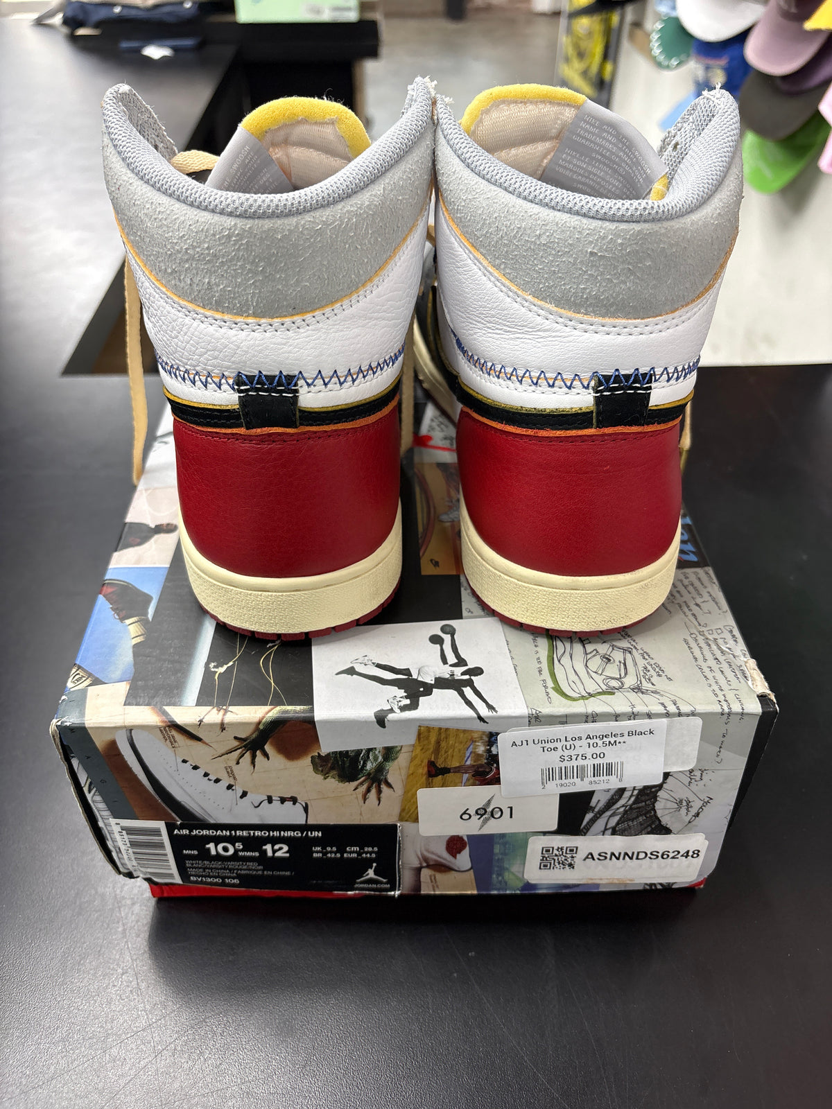 AJ1 Union Los Angeles Black Toe (U) - 10.5M**