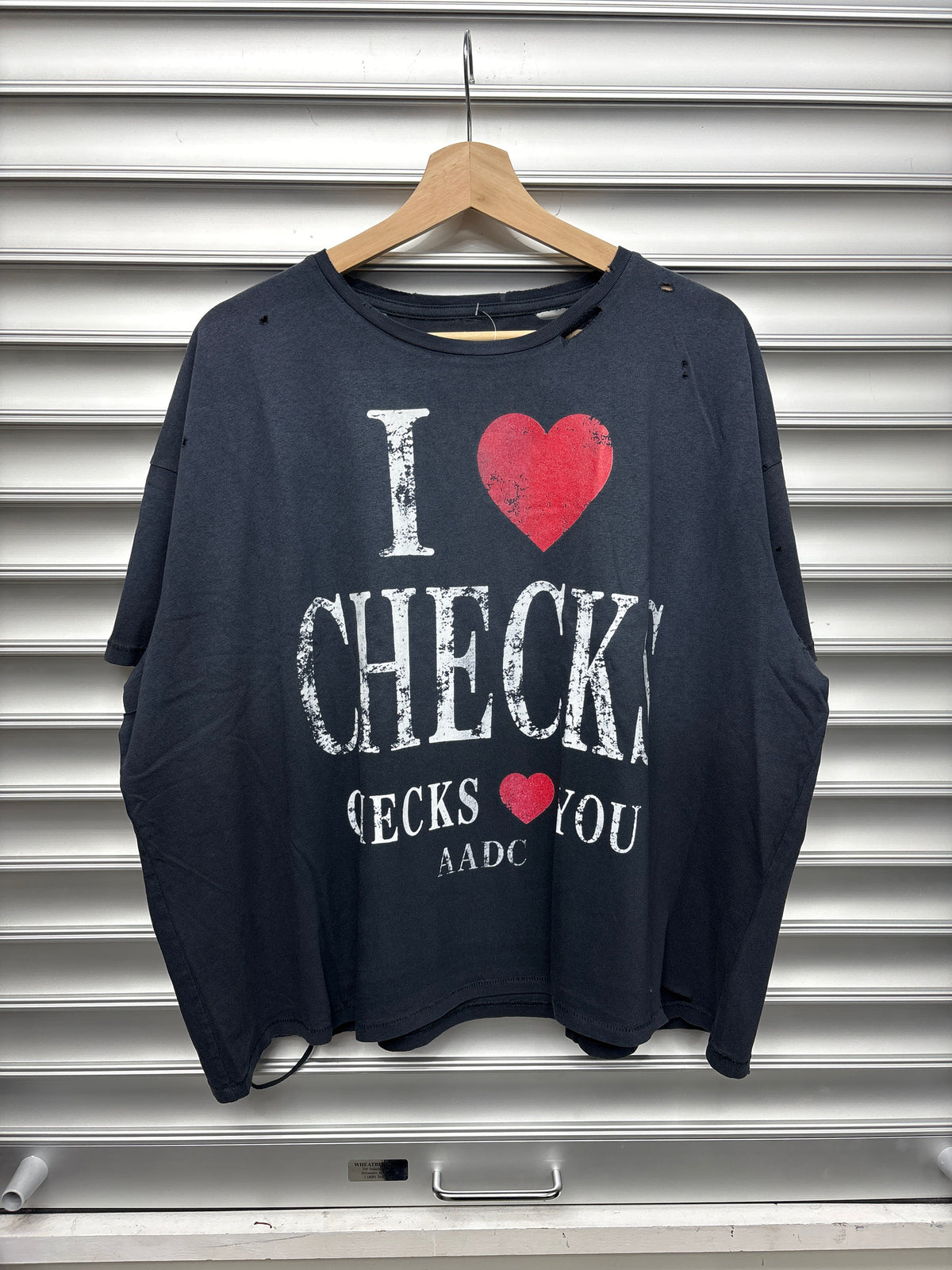 AADC Black Checks Tee - S**