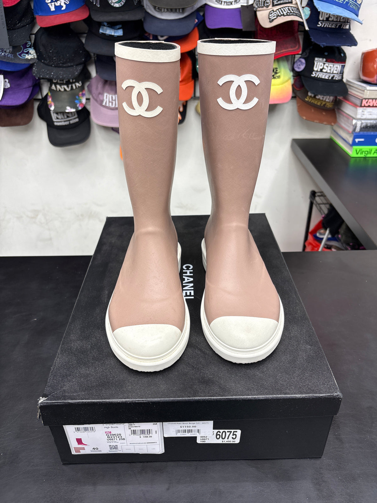 Chanel Rain Boot Beige (U) - 40(7)**