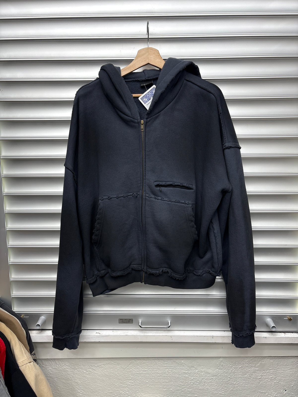 Raspberry Hills Navy Zip Up Hoodie - S **