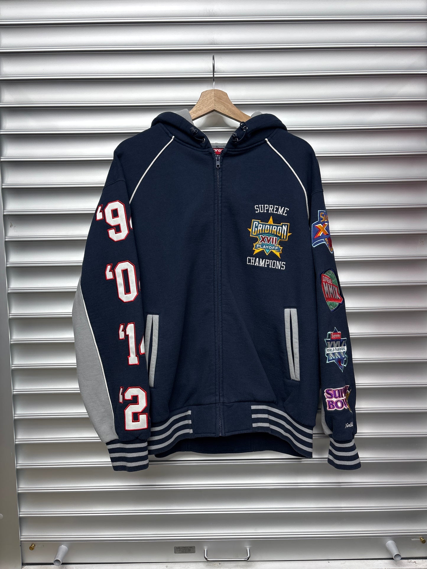 Supreme Football Patch Zip Up - Medium