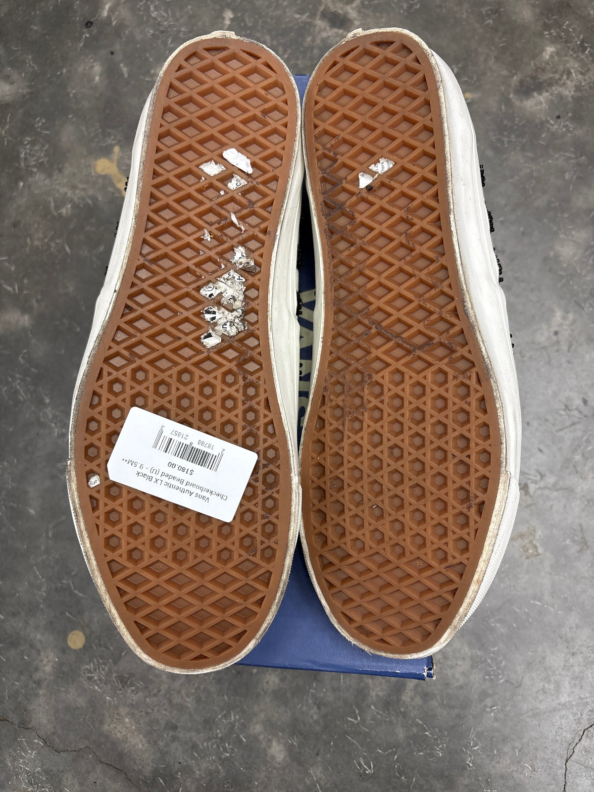 Vans Authentic LX Black Checkerboard Beaded (U) - 9.5M**