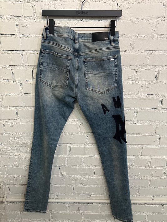 Amiri Blue Patch Denim - 30