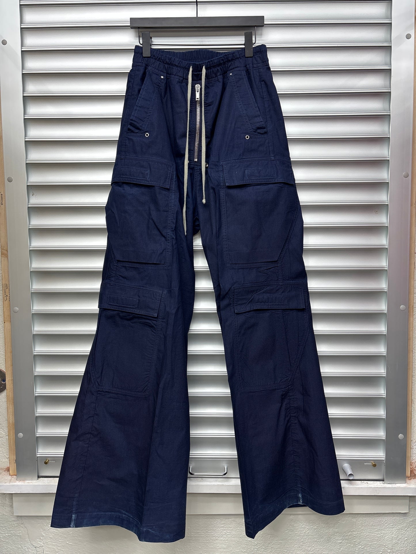 Rick Owen Navy Cargobela Pants - S
