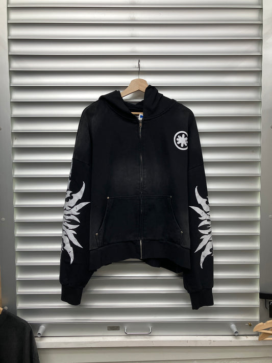 Lost Shadow Black Zip Up Hoodie - M