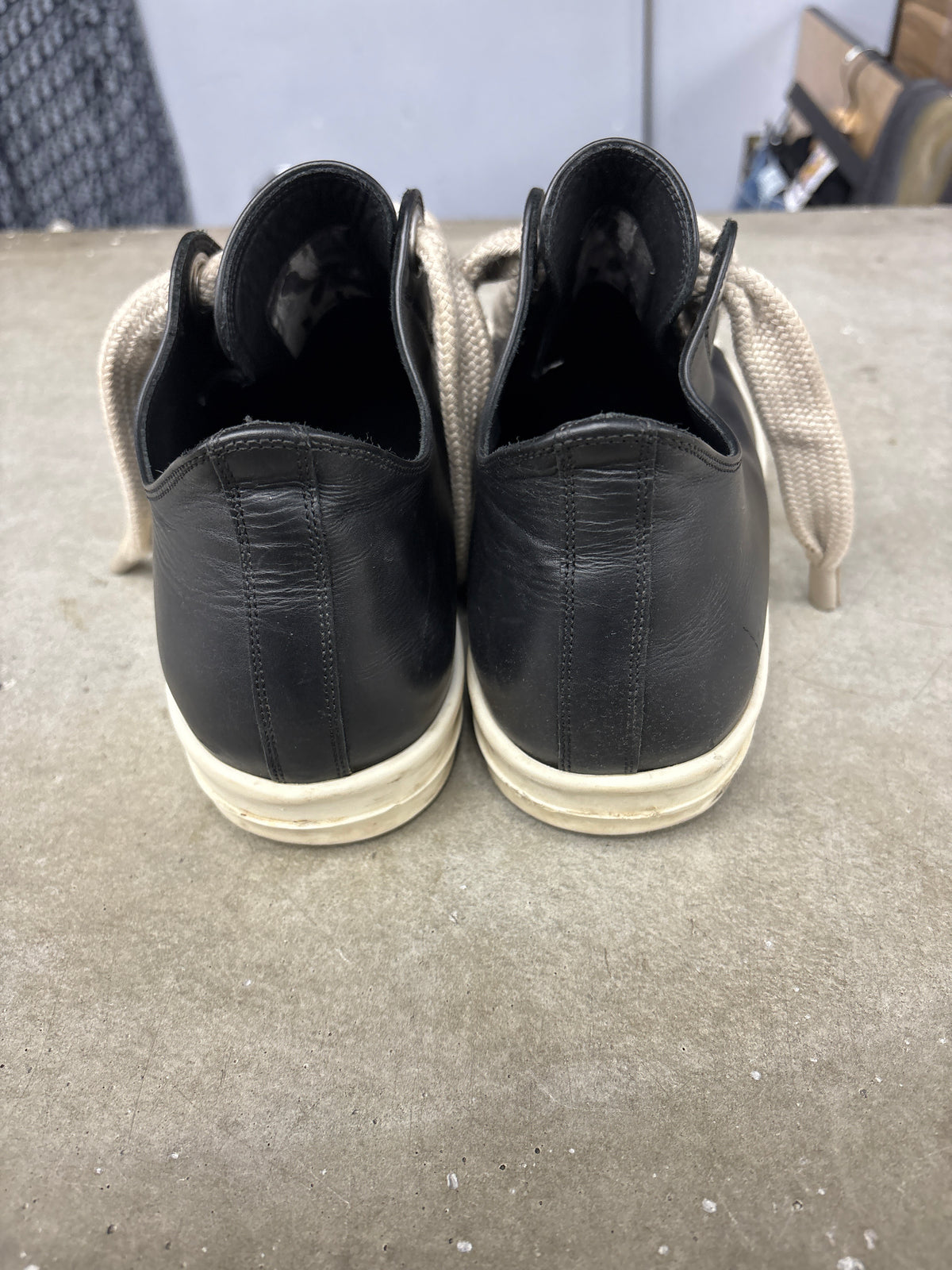 Rick Owen Ramone Low Jumbo Lace Black Leather - 44(11)(NB)**
