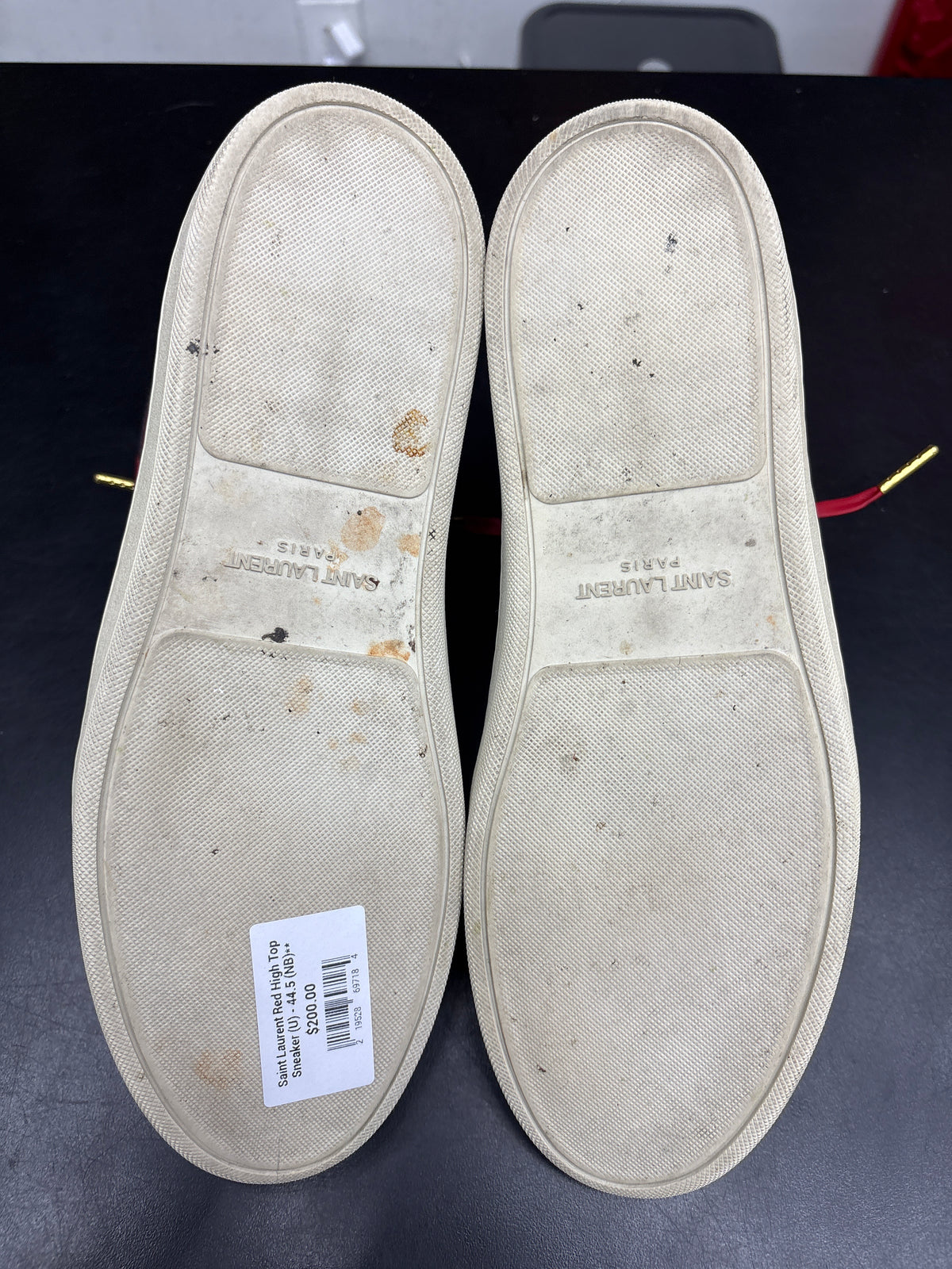 Saint Laurent Red High Top Sneaker (U) - 44.5 (NB)**