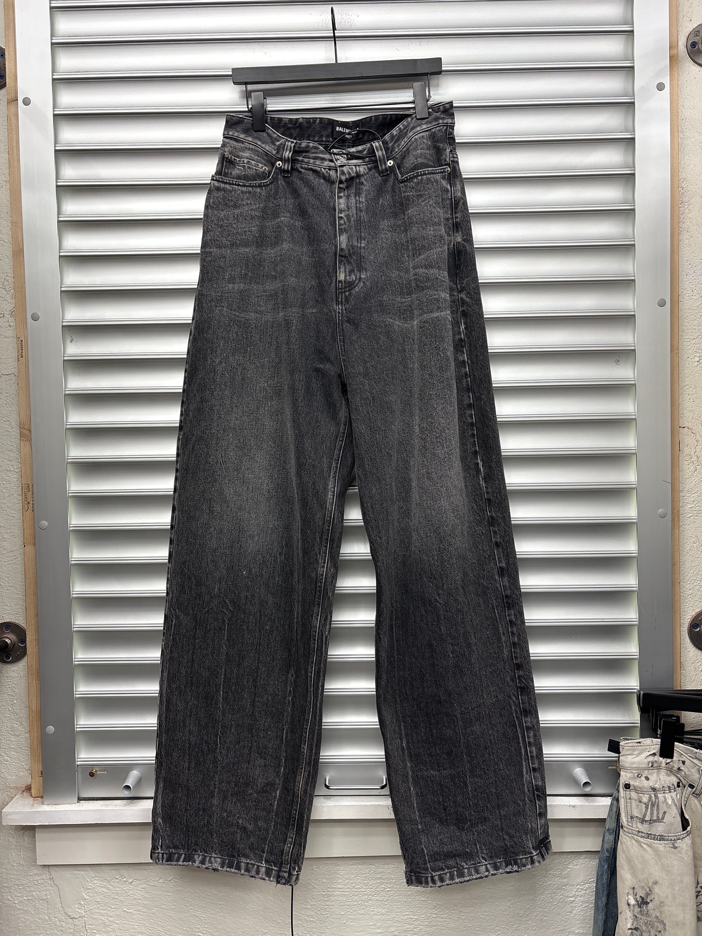 Balenciaga Dark Wash Baggy Sample Denim - M**