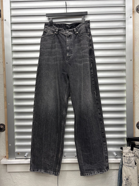 Balenciaga Dark Wash Baggy Sample Denim - M**