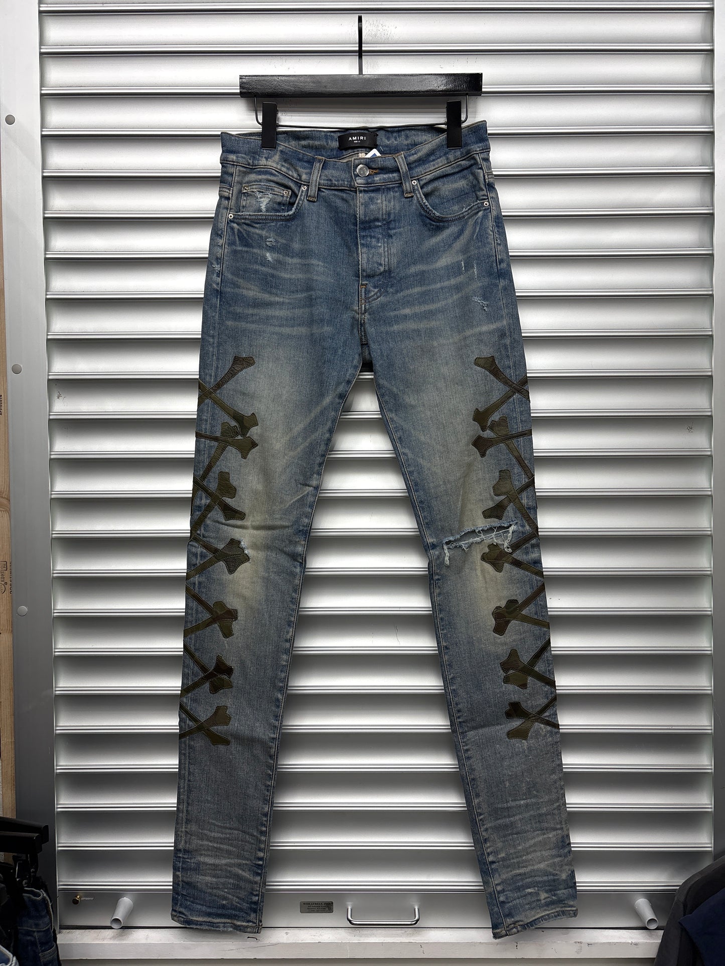 Amiri MX 1 Camo Bone Denim - 31**