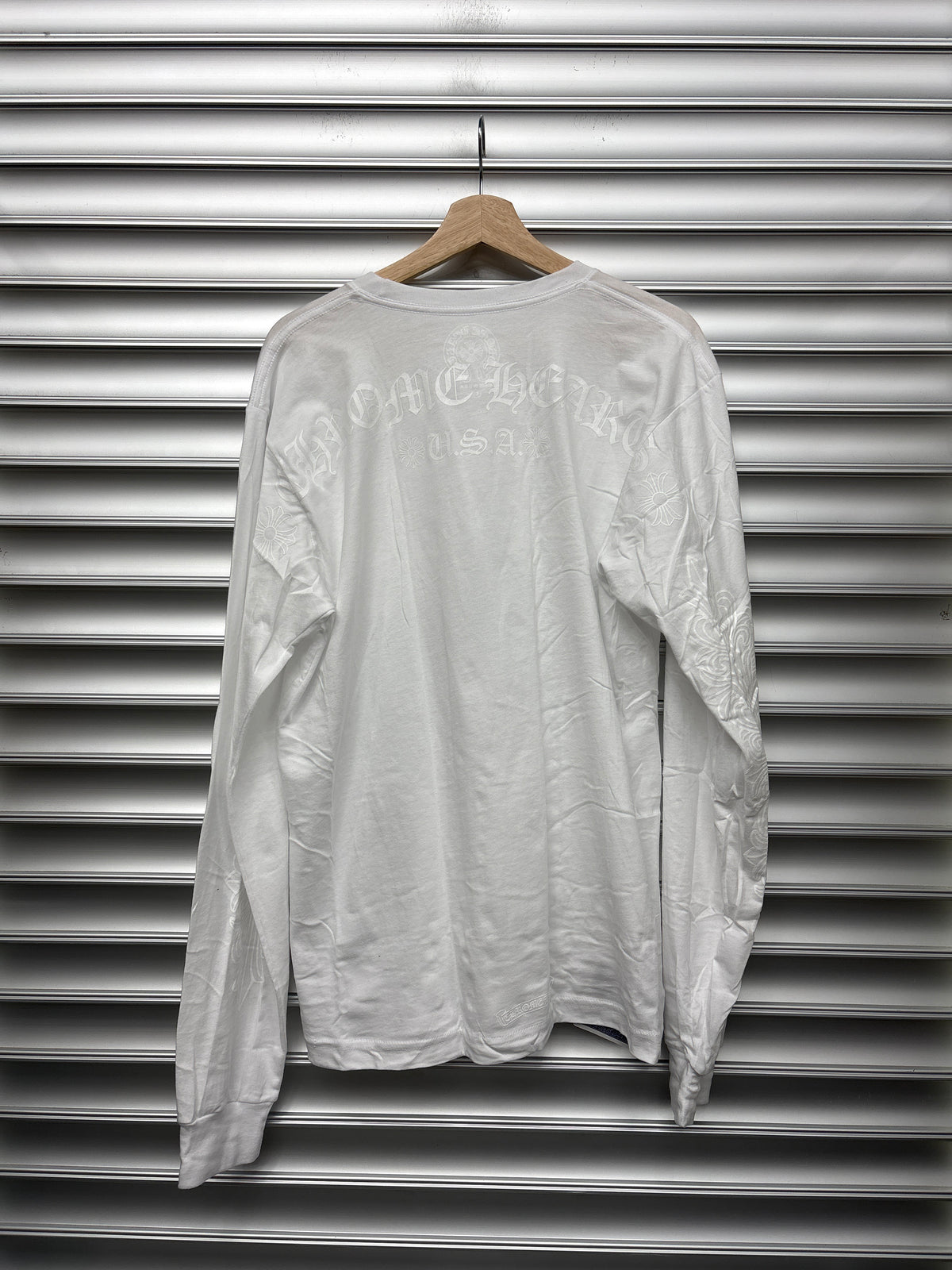 Chrome Hearts White Tonal Floral Longsleeve - L**
