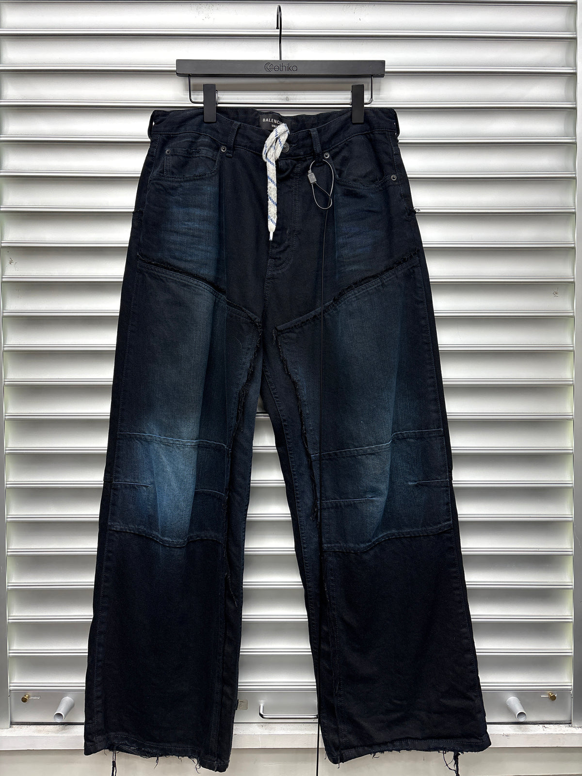 Balenciaga Blue Double Knee Pants - XS**