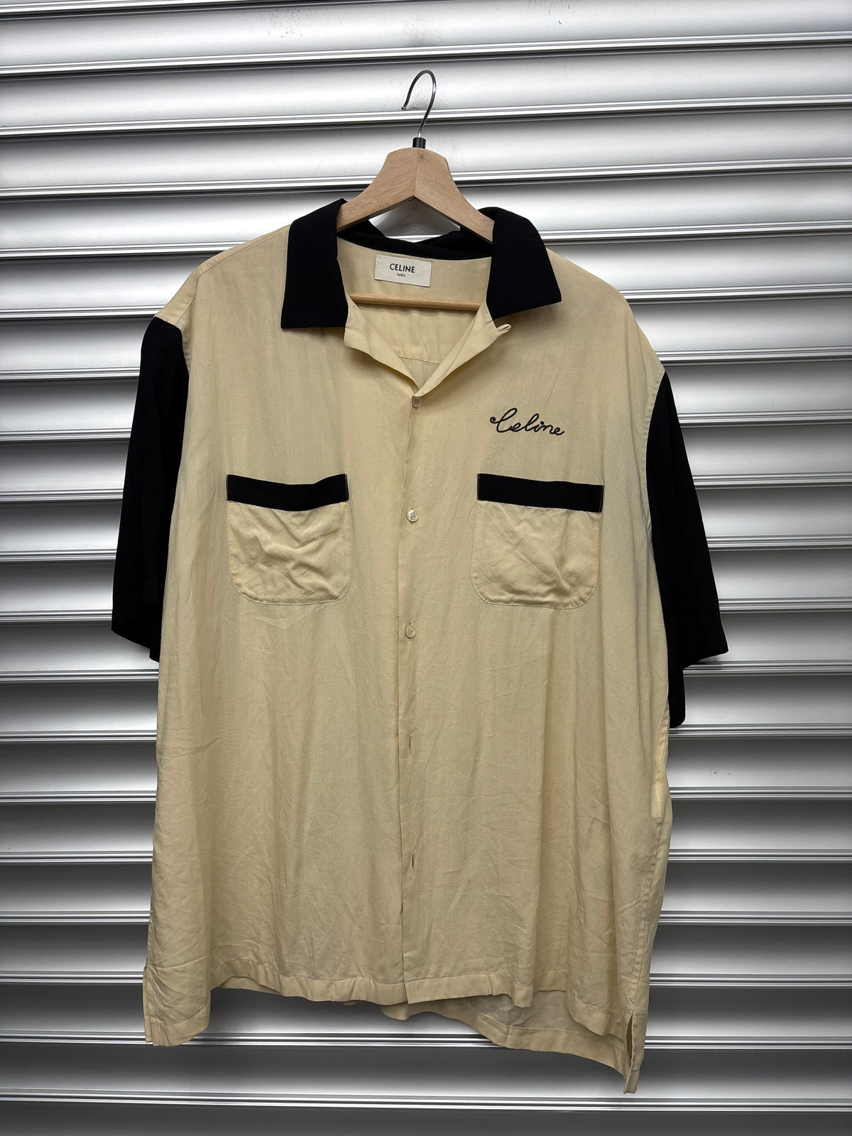 Celine Silk Linen Button Up - 41 **