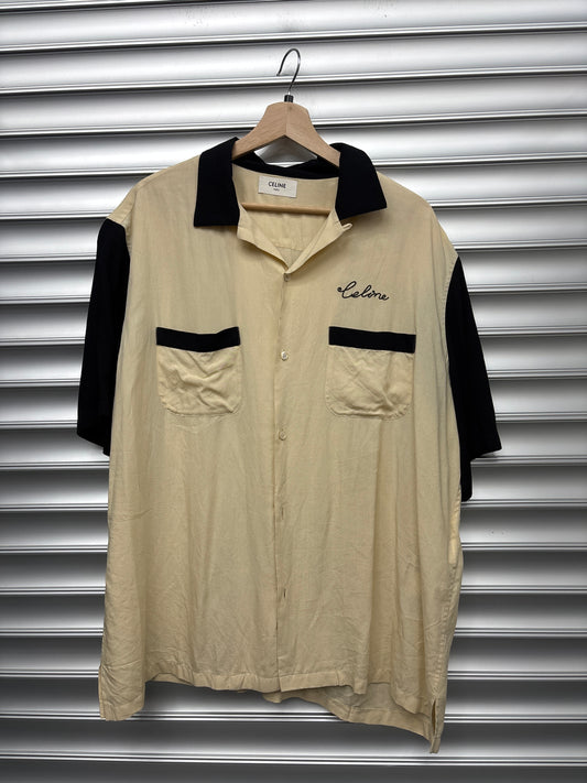 Celine Silk Linen Button Up - 41 **