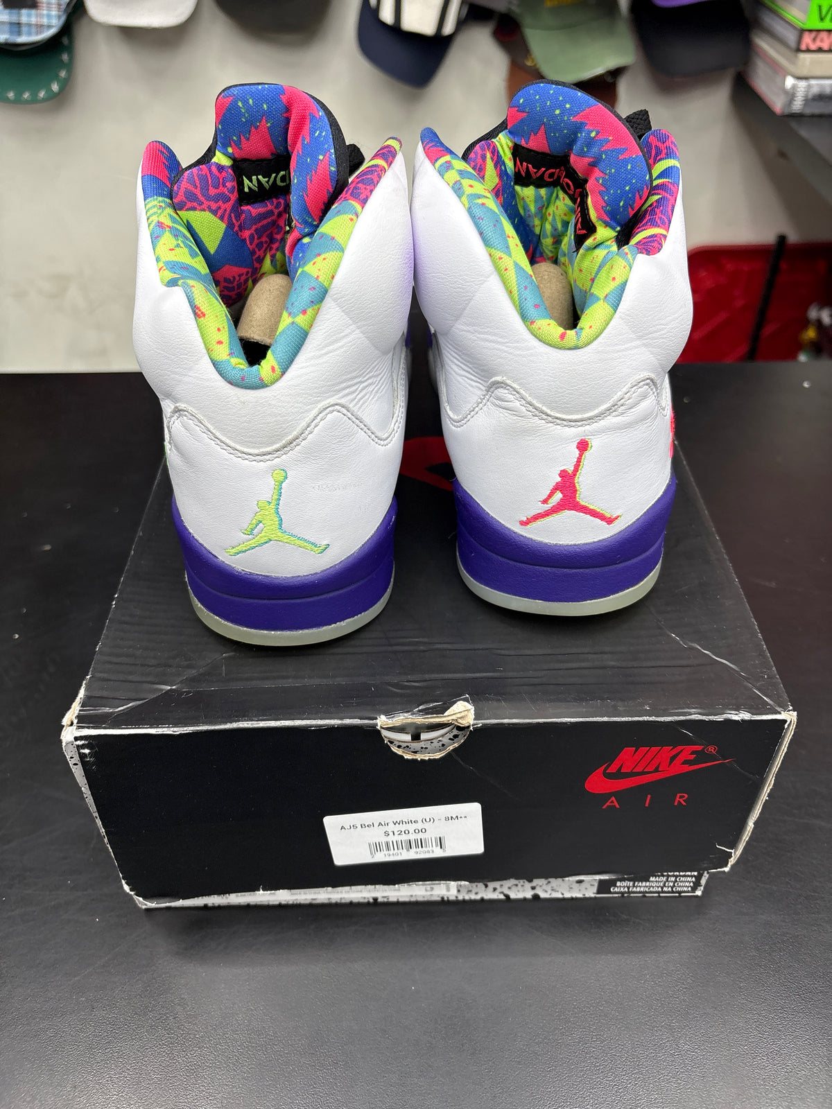 AJ5 Bel Air White (U) - 8M**
