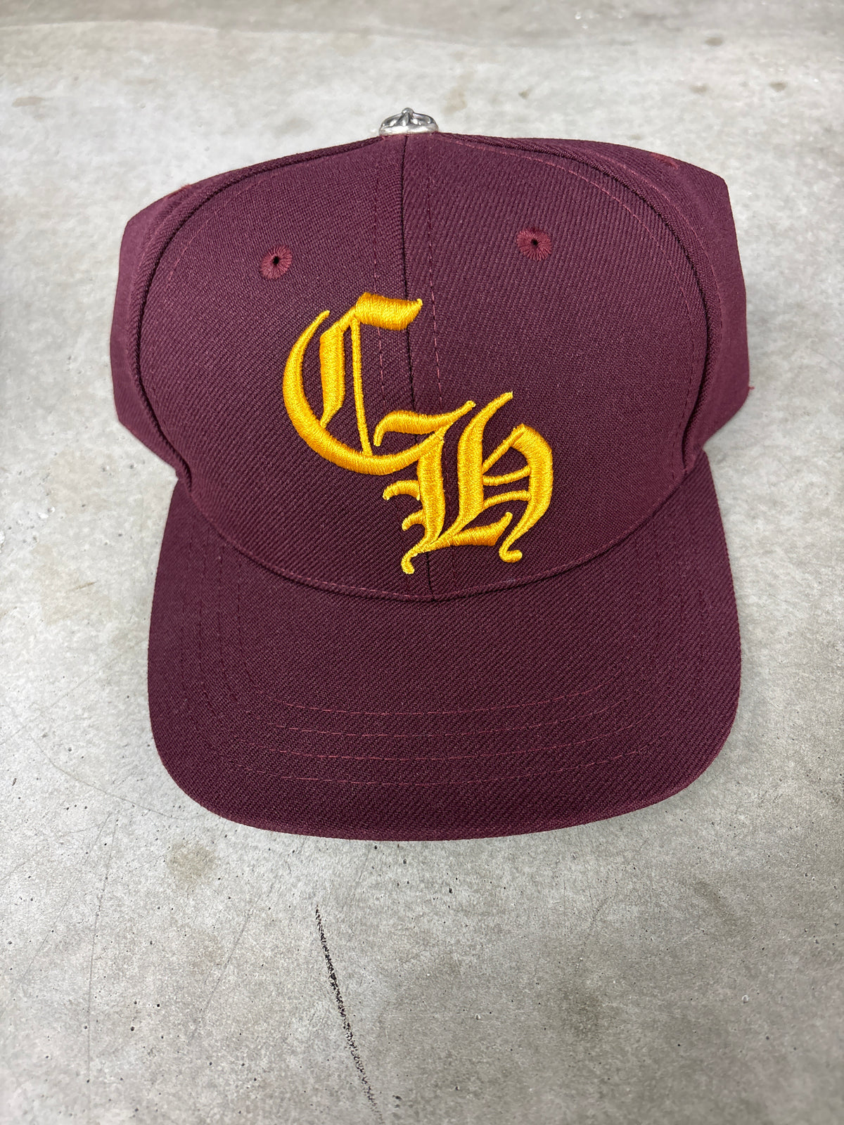 Chrome Hearts Burgundy Snapback **