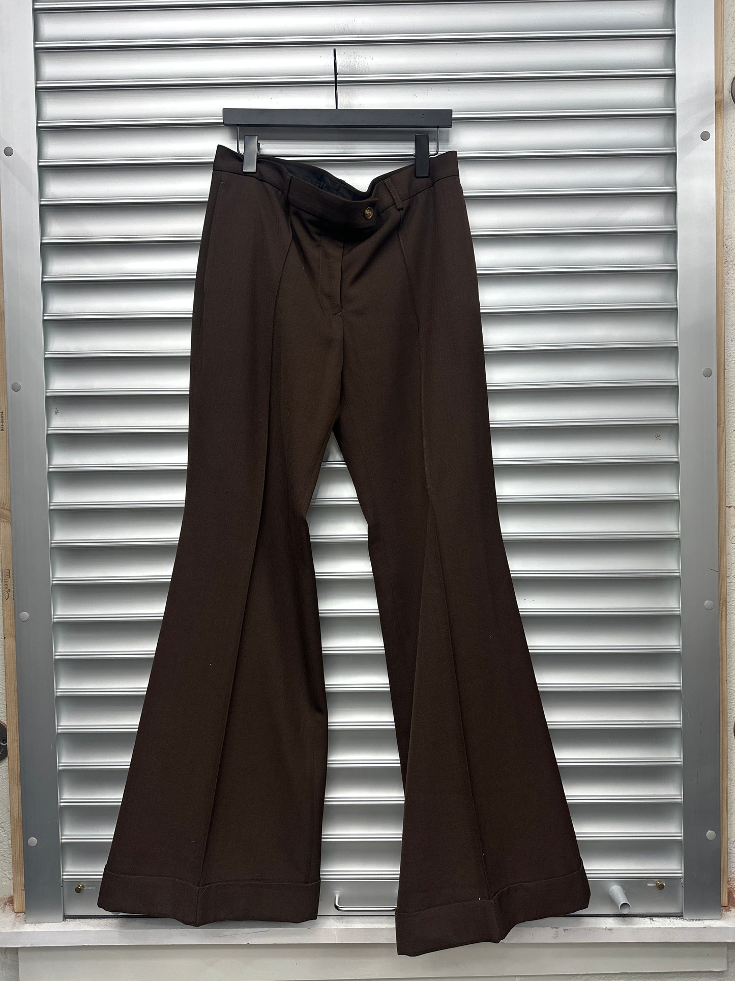 Acne Studios Brown Flare Trousers - 42