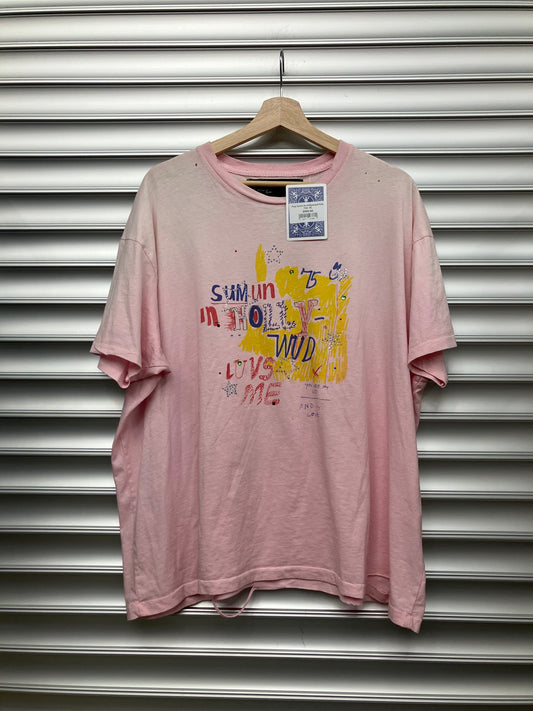 Paly Sumn In Hollywood Pink Tee- XL