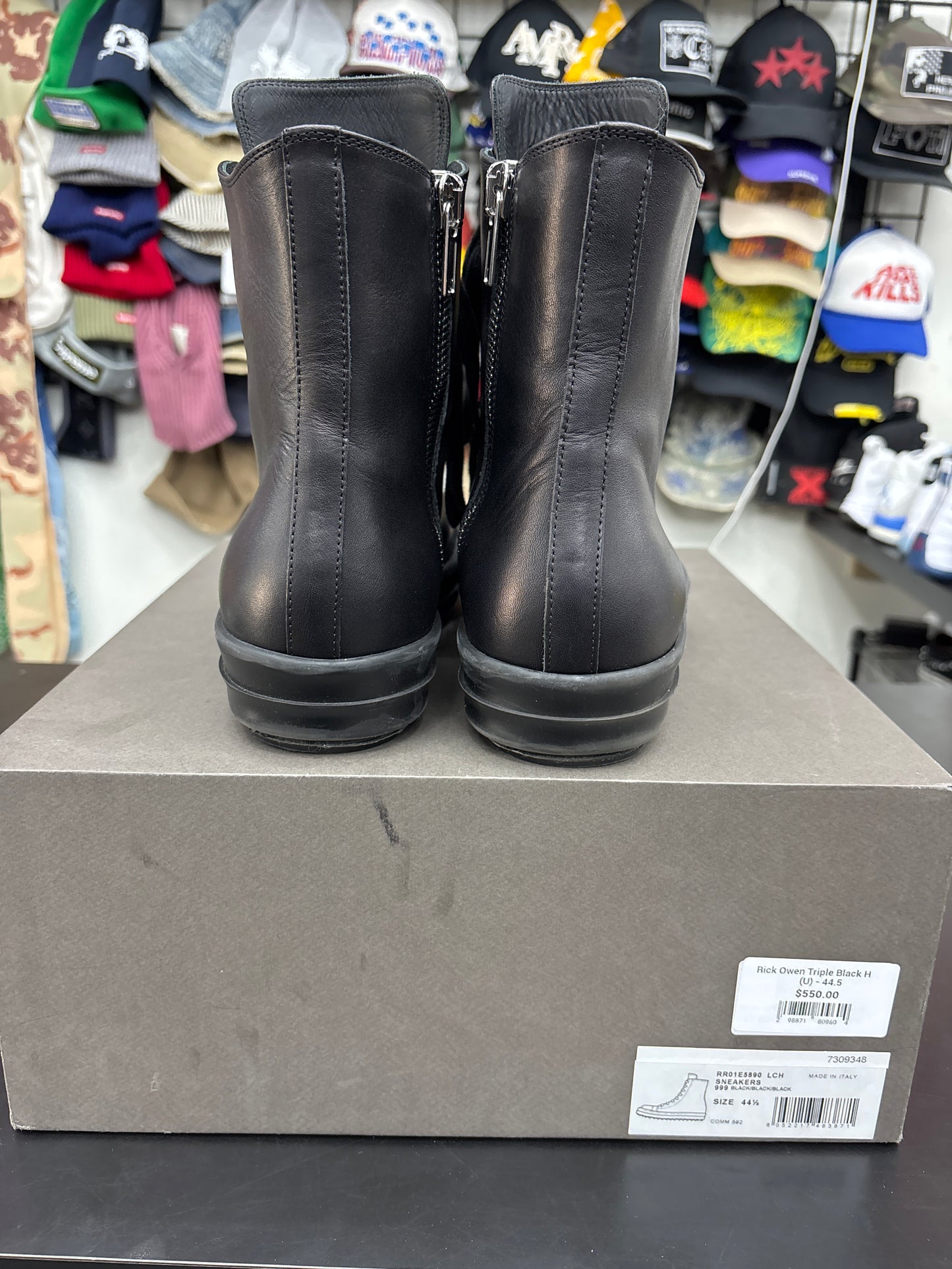Rick Owen Triple Black High (U) - 44.5