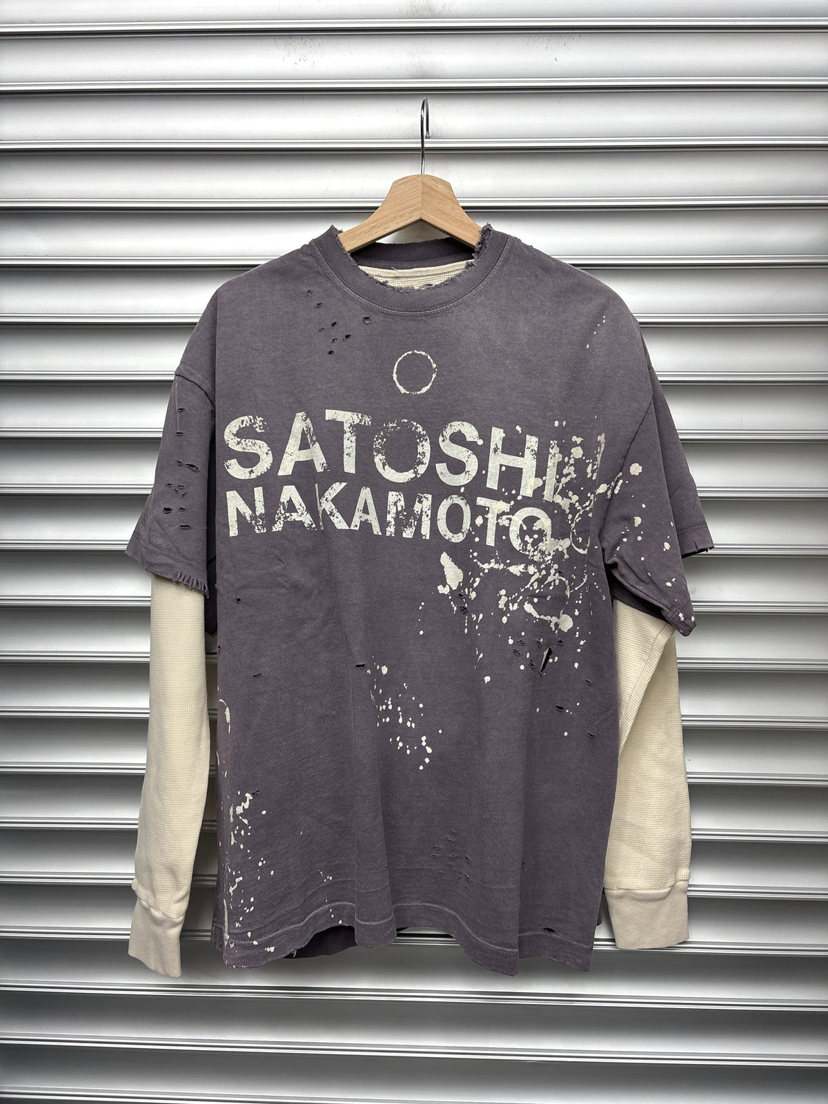 Satoshi Nakamoto Purple Thermal Long Sleeve - M **