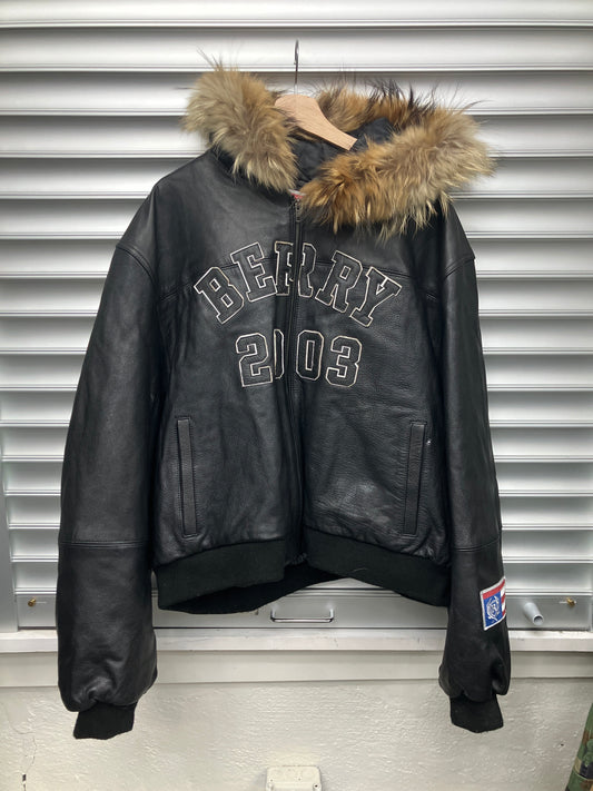 Raspberry Hills Leather Fur Jacket - XL