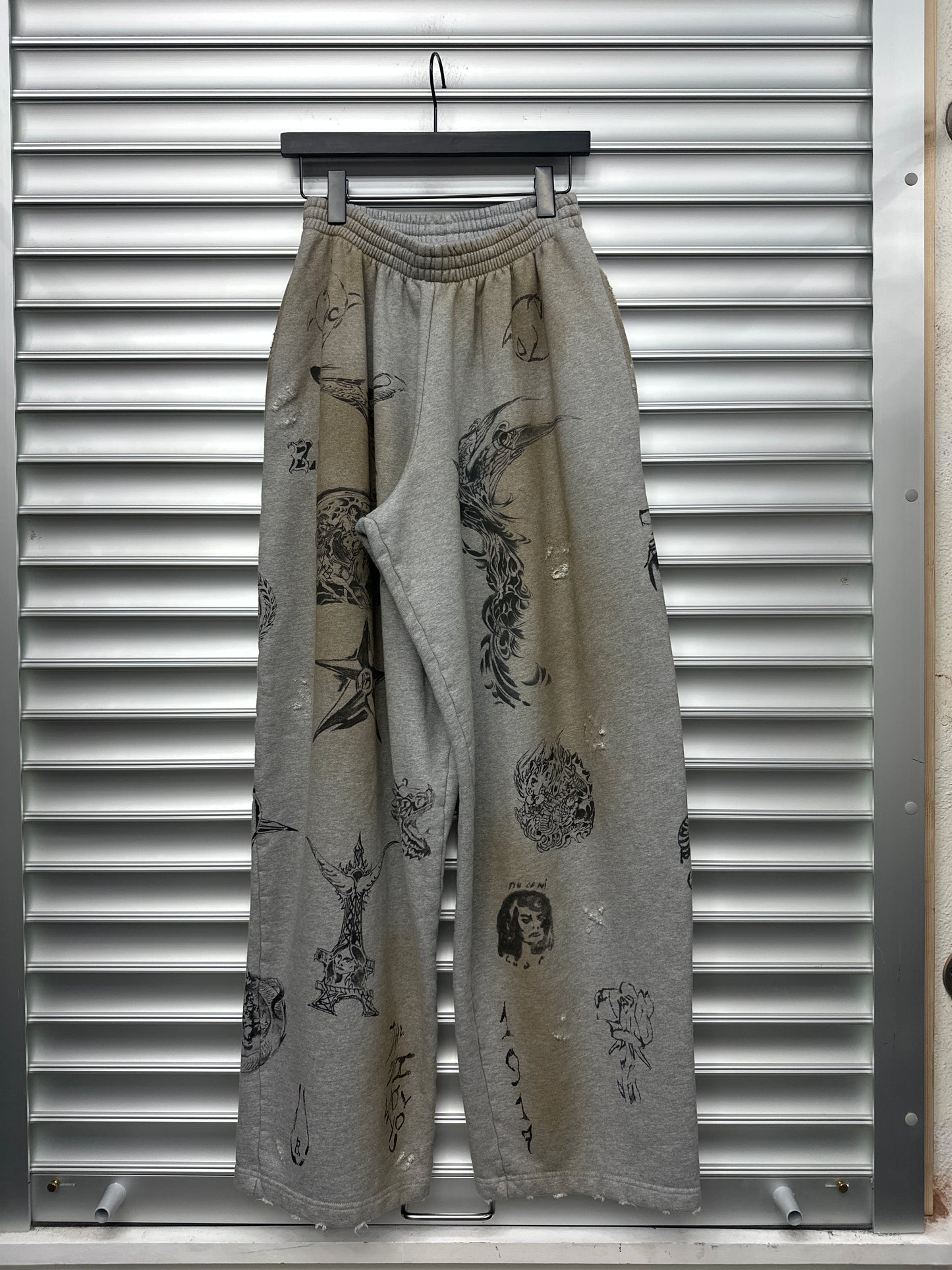 Balenciaga Grey Tattoo Sweatpants - XS