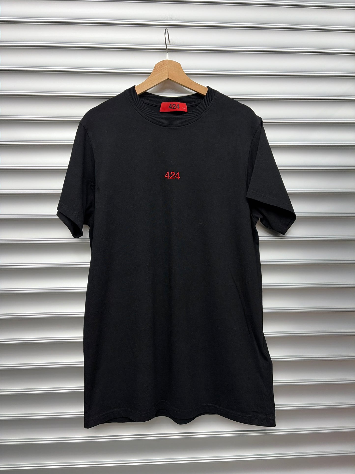 424 Black Red Logo Tee - XS