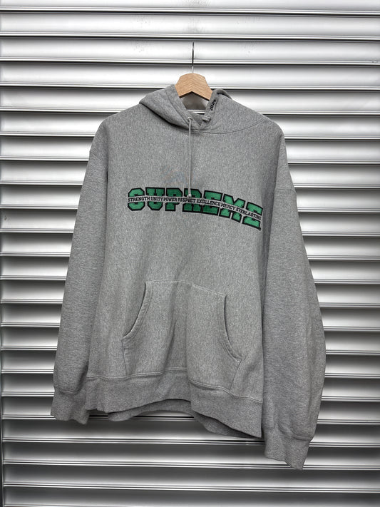 Supreme Grey Unity Power Hoodie - L