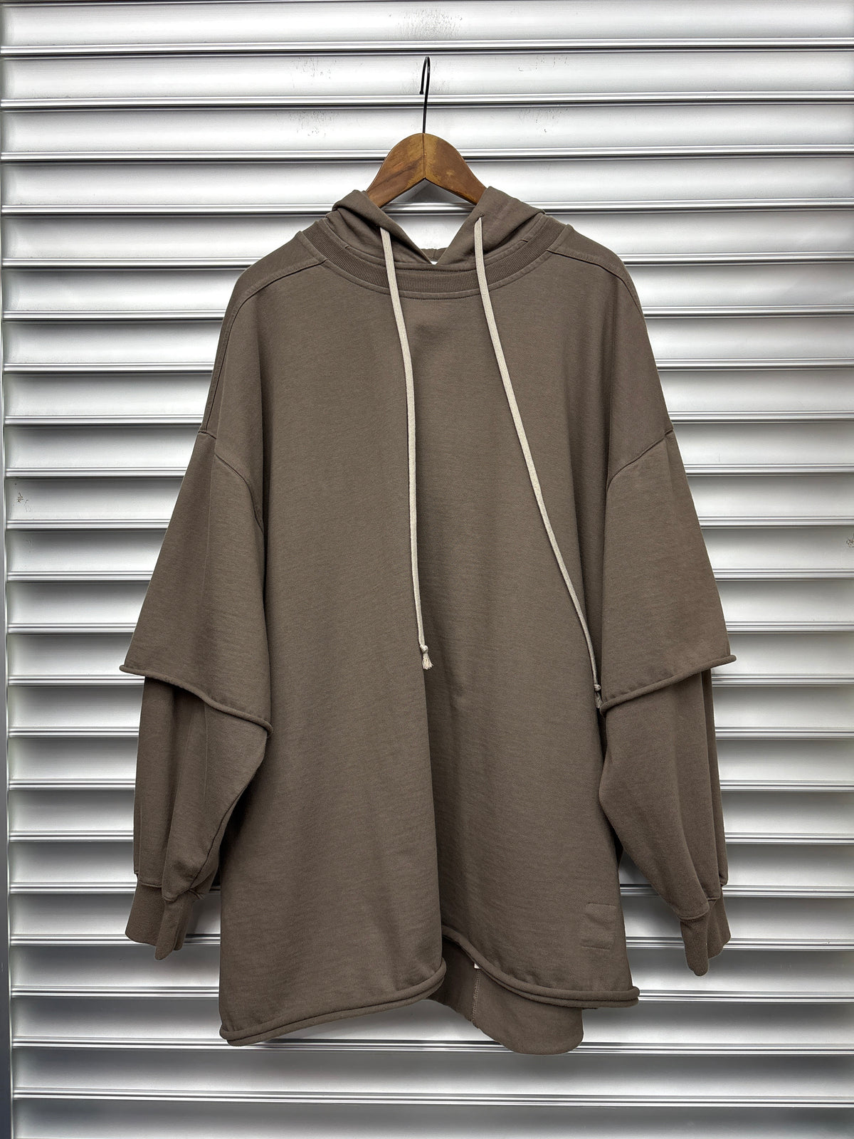 Rick Owens Dust Oversized Double Layer Hoodie - OS**