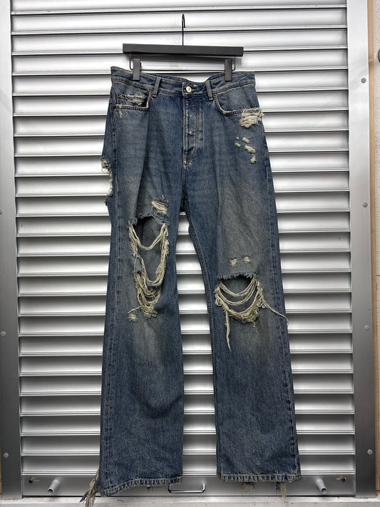 Balenciaga Distressed Denim - M**