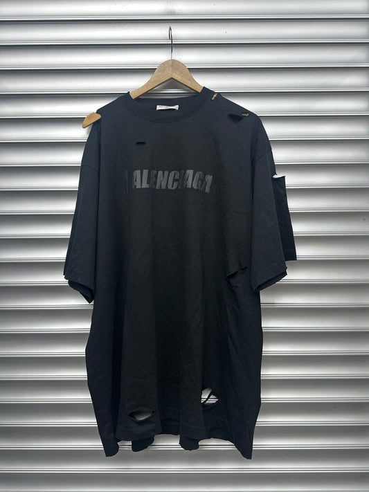 Balenciaga Distressed Tee - XL