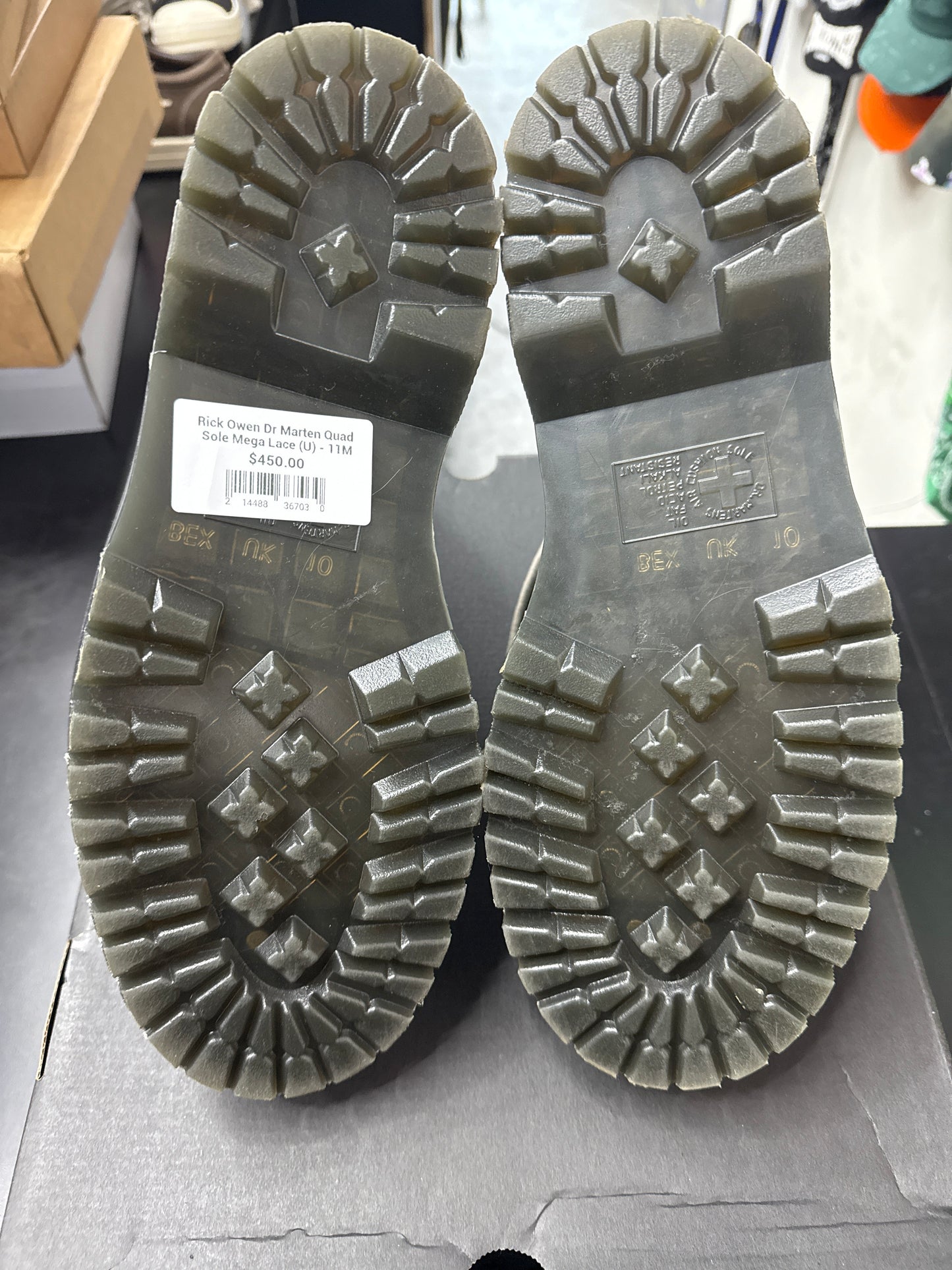 Rick Owen Dr Marten Quad Sole Mega Lace (U) - 11M