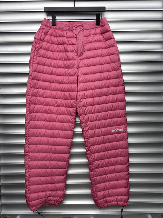 Supreme Pink Puffer Pants - Medium