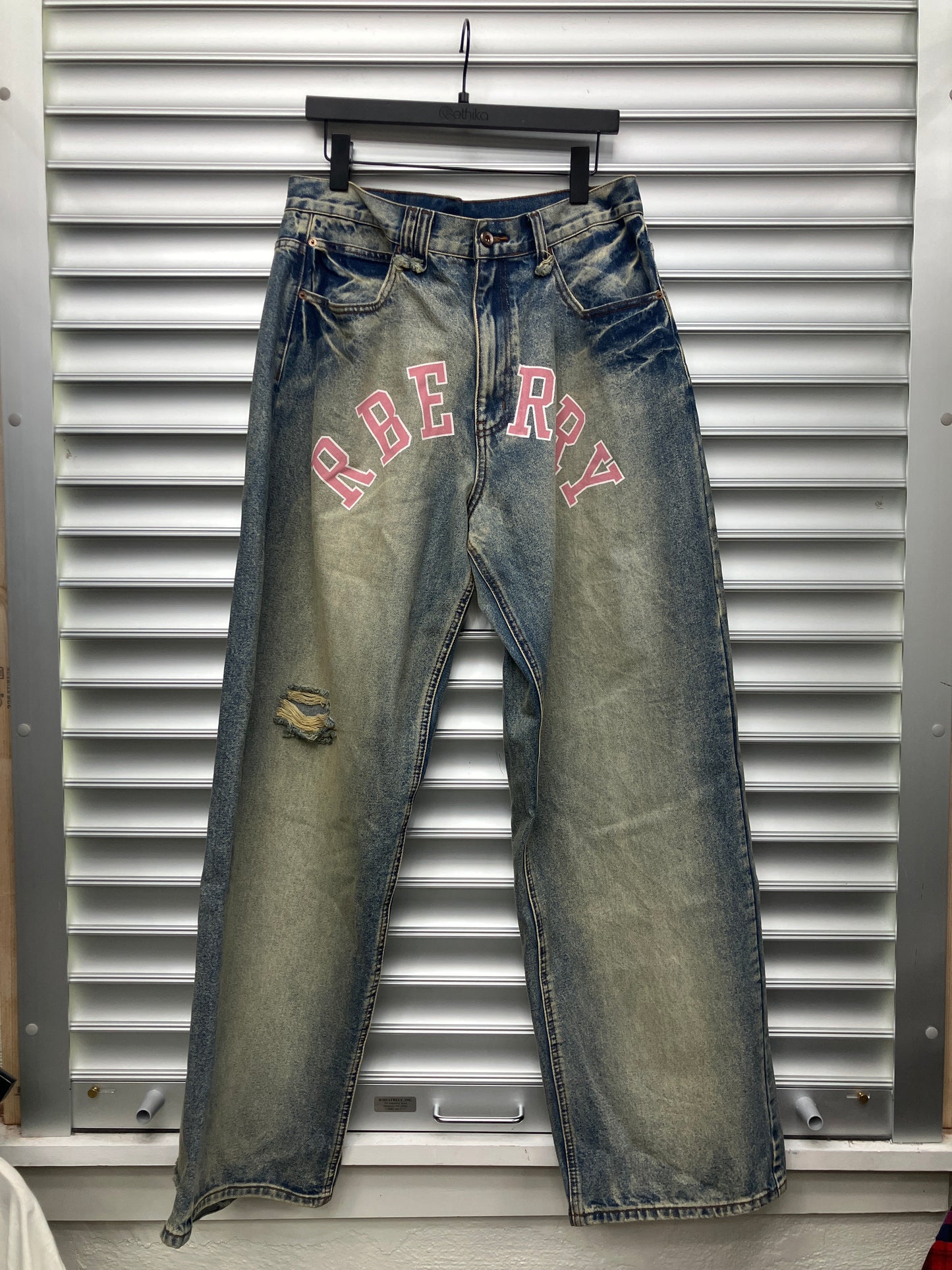 Raspberry Pink Denim - L