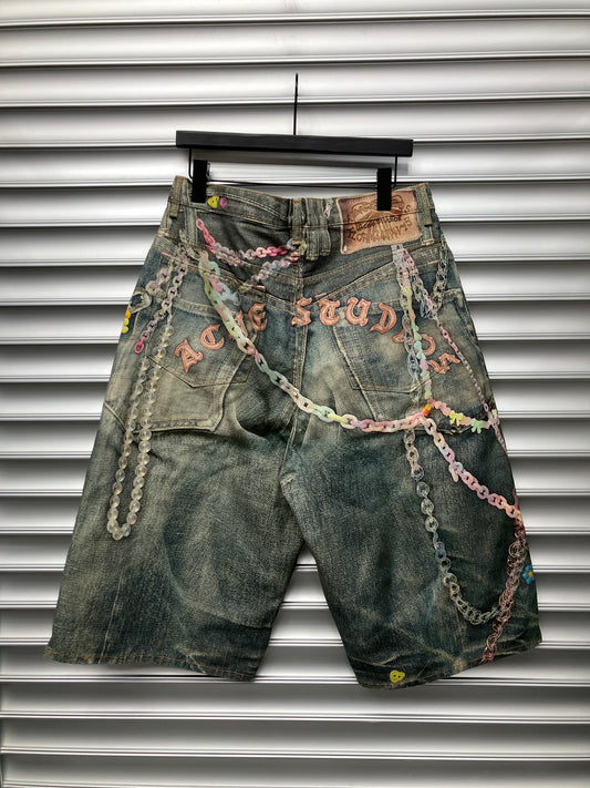 Acne Trompe Denim Shorts - 52