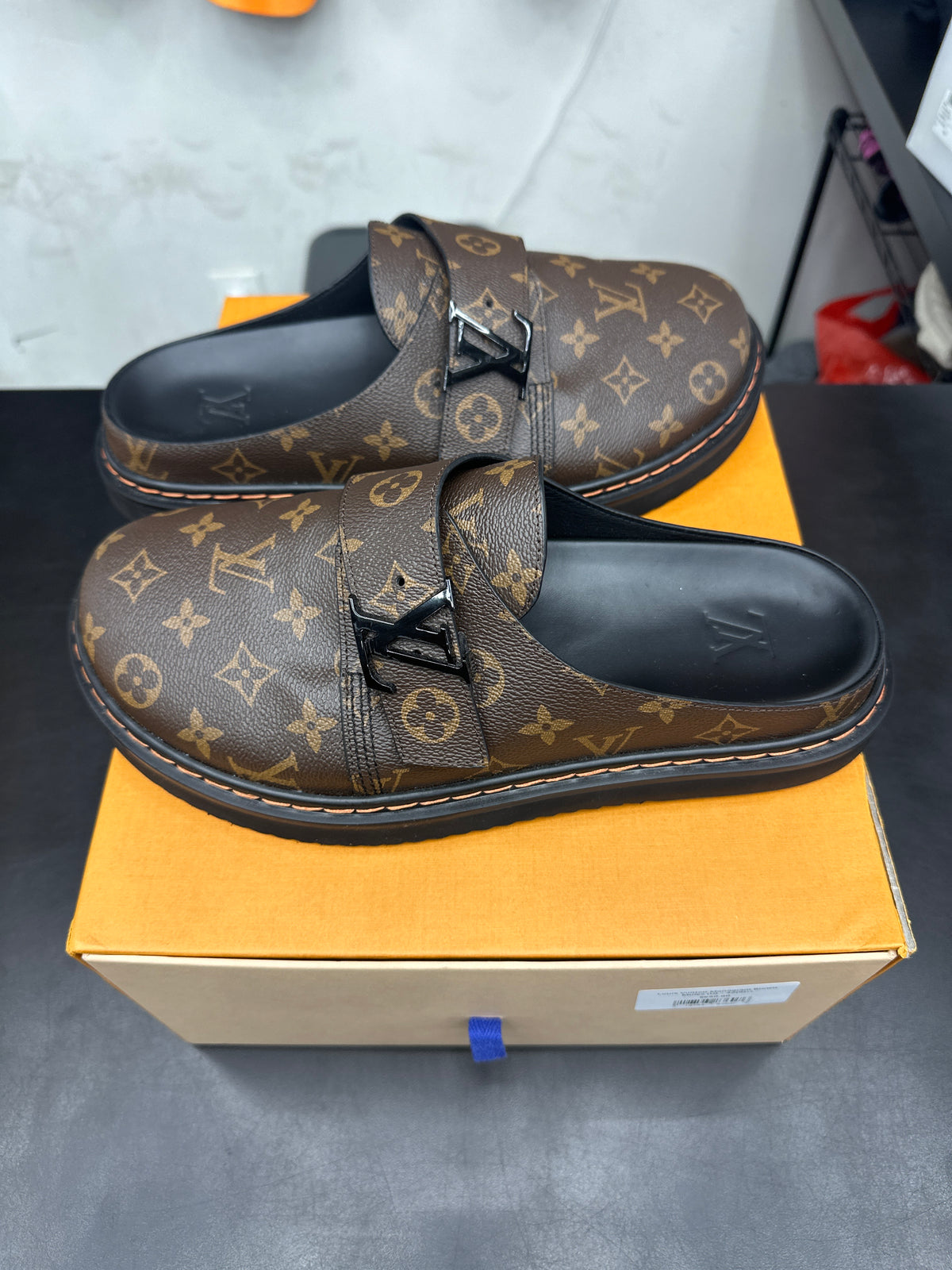 Louis Vuitton Monogram Brown Mules (U) - 42(9)**