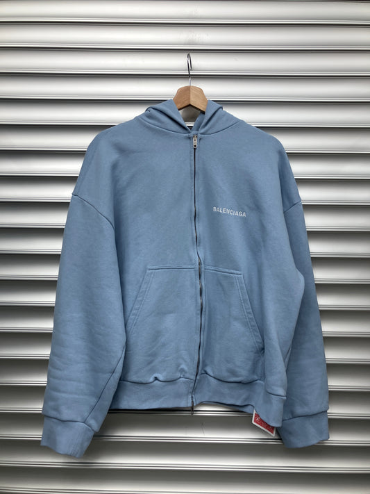 Balenciaga Baby Blue Zip Up - Large