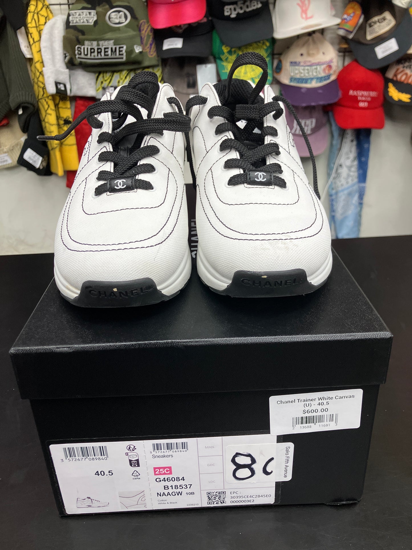 Chanel Trainer White Canvas (U) - 40.5