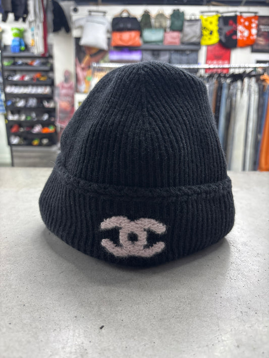 Chanel Pink Logo Beanie