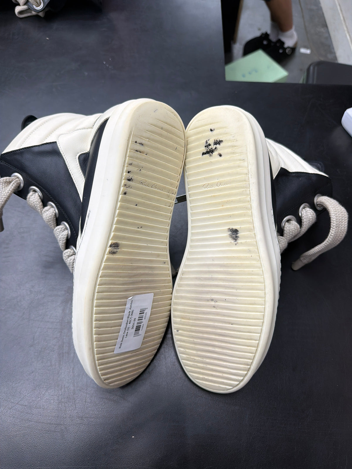 Rick Owen Geobasket Black Jumbo Lace (U) - 40(7) (NB)
