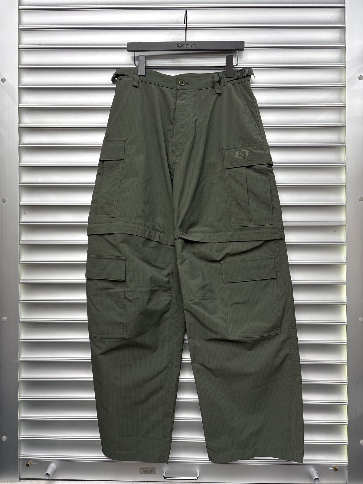 Balenciaga Green Convertible Cargo Pants - XS**