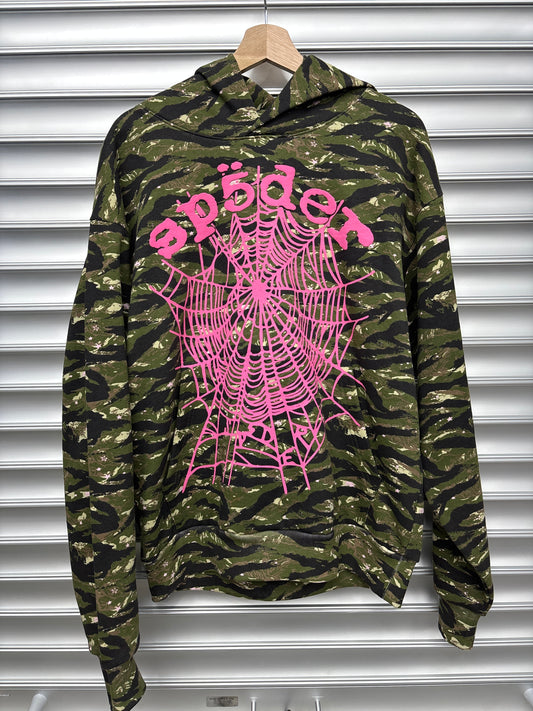Spider Camo Tiger Hoodie - L